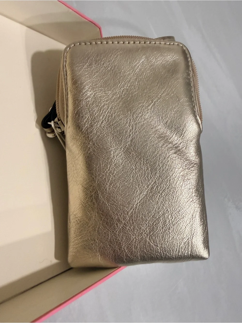 vintage Y2K Coach Julia Metallic Leather Phone Wristlet NIB